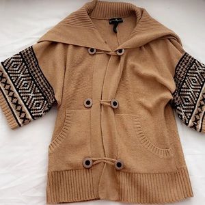 Mercer & Madison Kimono Pattern Tan knit